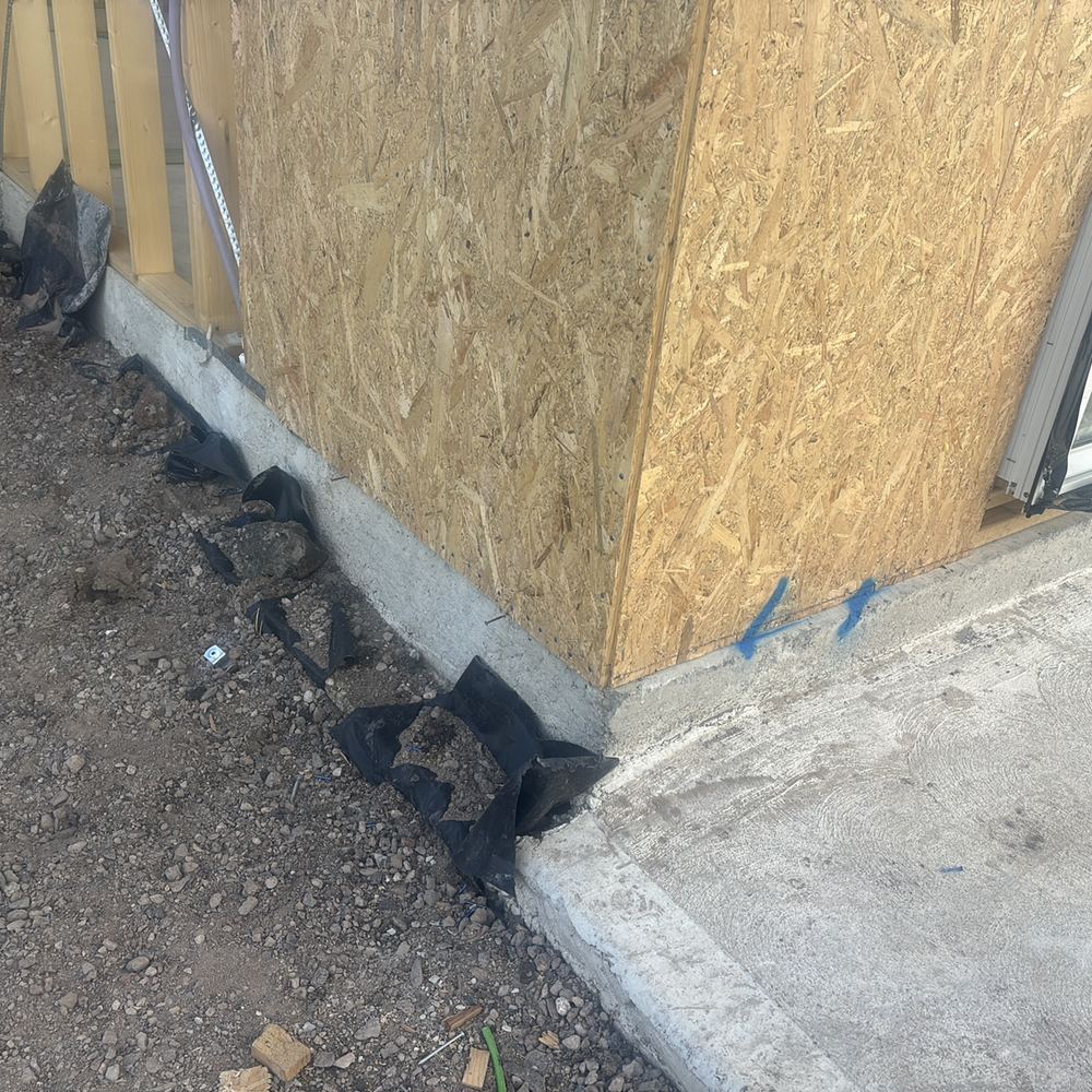 Physical termite barrier under the external walls missing at frame stage, Kalkallo